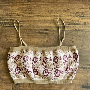 🔥 10 for $100 🔥 Intimately Free People floral knit bralette tank top size Large